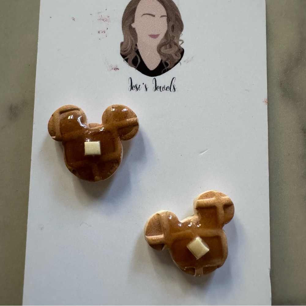 Mickey Waffle Earrings